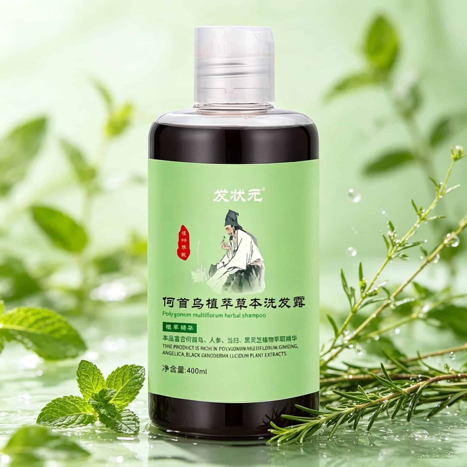 (In Stock) Polygonum Multiflorum Herbal Shampoo 400ml