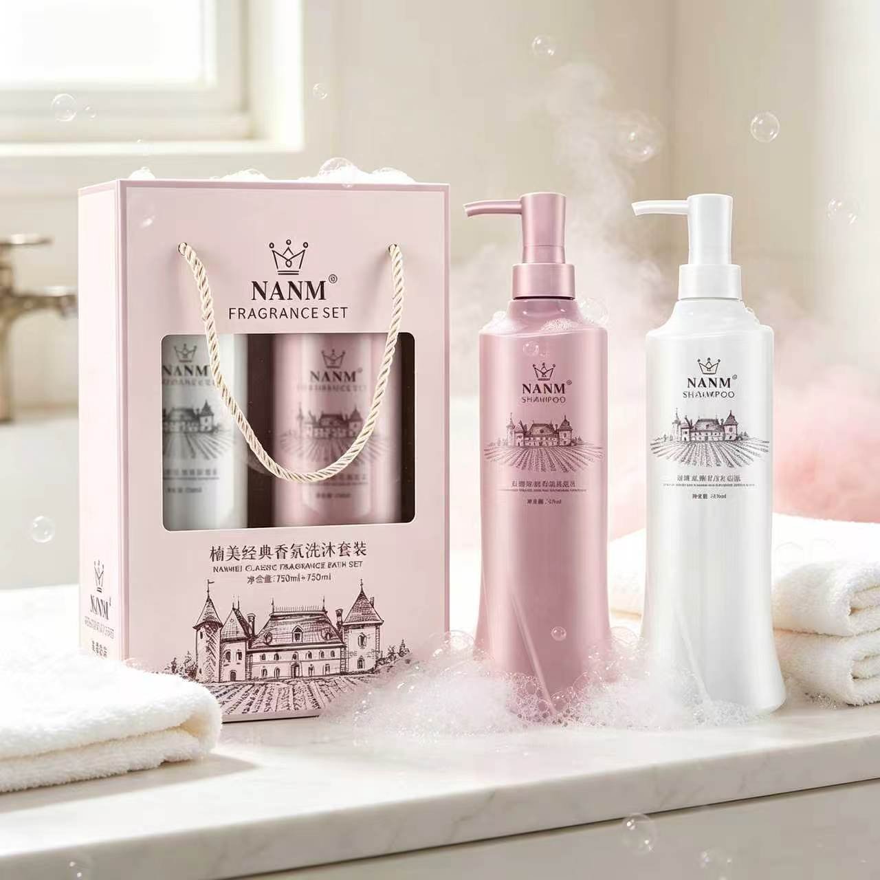 (In Stock) Shampoo and Body Wash Set, 750 ml x 2